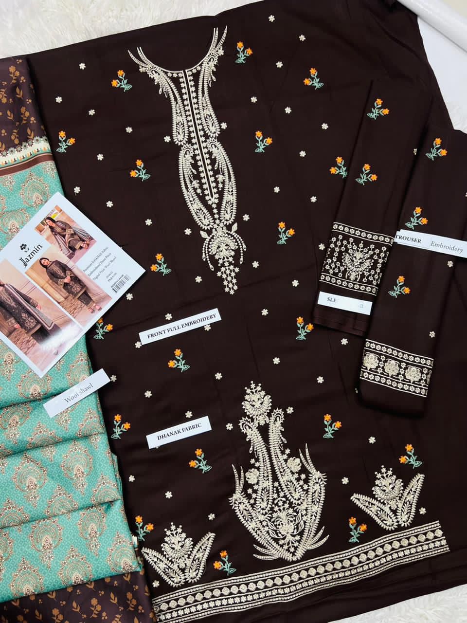 Jazmin 4632 – Premium Dhanak with Digital Wool Shawl