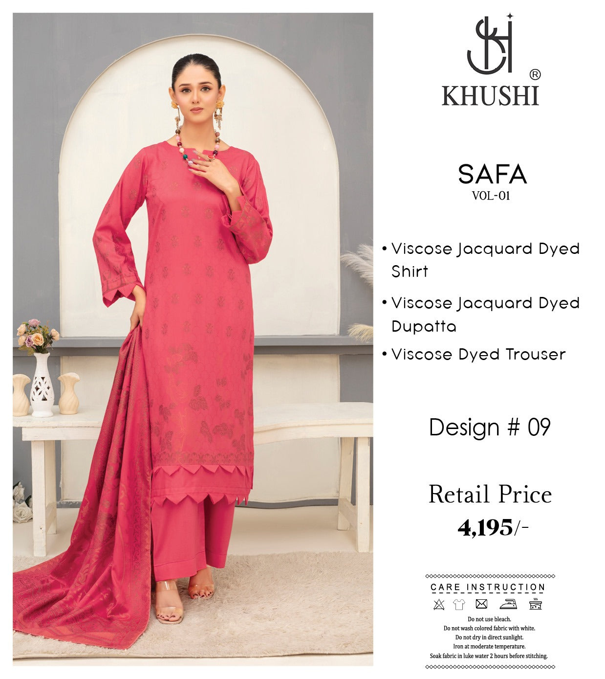 KHUSHI Safa Vol 1 – 2025 (Viscose Linen Jacquard Collection)