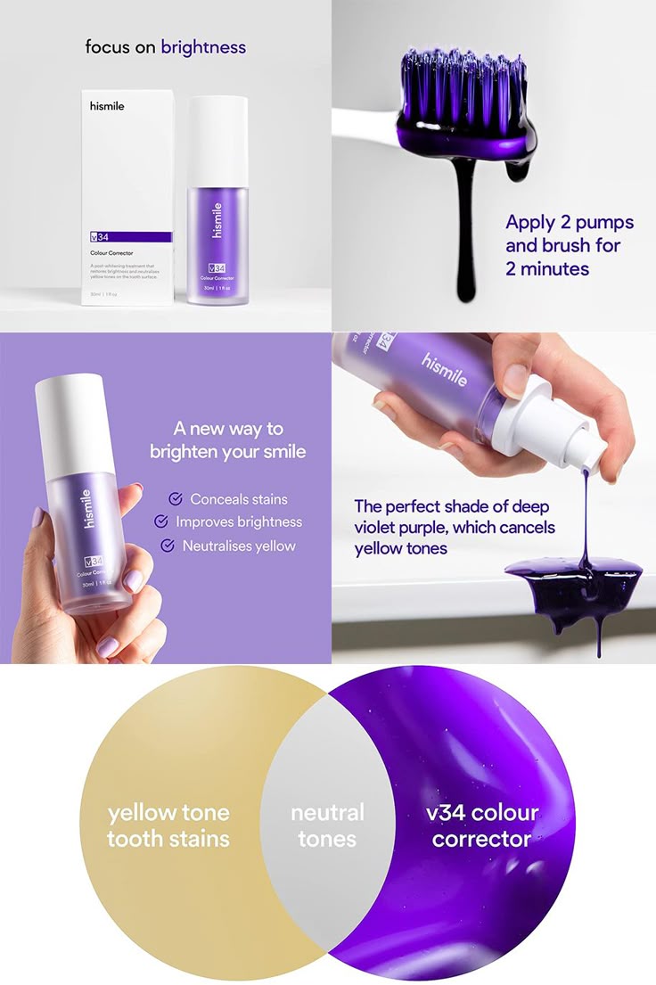 Hismile V34 Purple Whitening Toothpaste – Instant Stain & Yellow Reduction