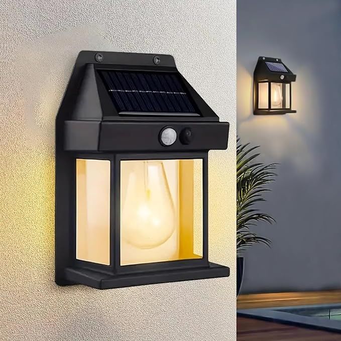 Solar Sensor Wall Lamp – Waterproof Tungsten Filament Outdoor Light
