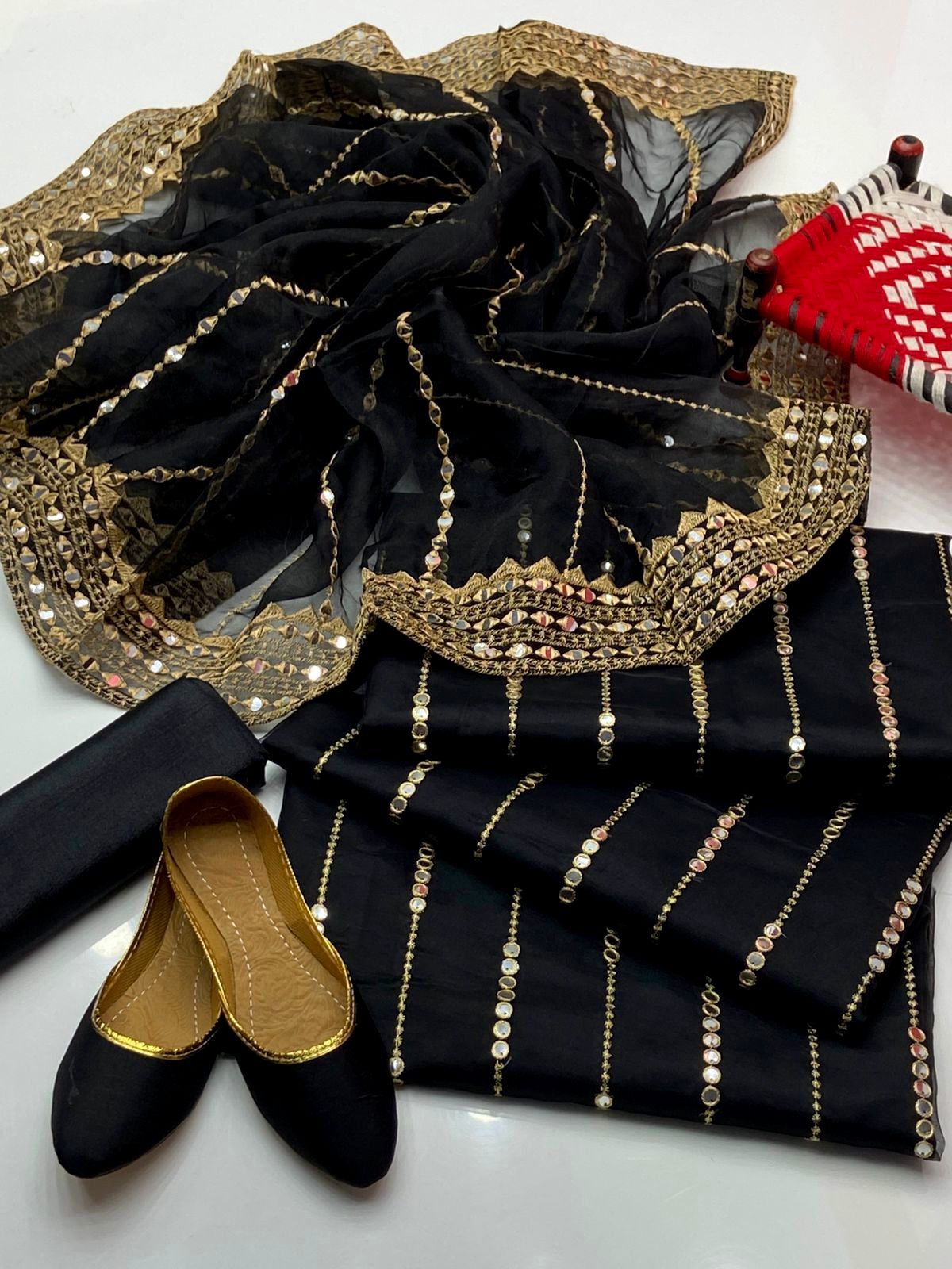 Organza 4PC Sequence Embroidered Dress – Restock Collection