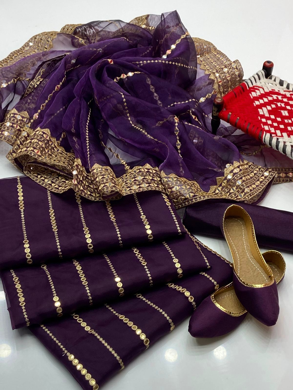 Organza 4PC Sequence Embroidered Dress – Restock Collection