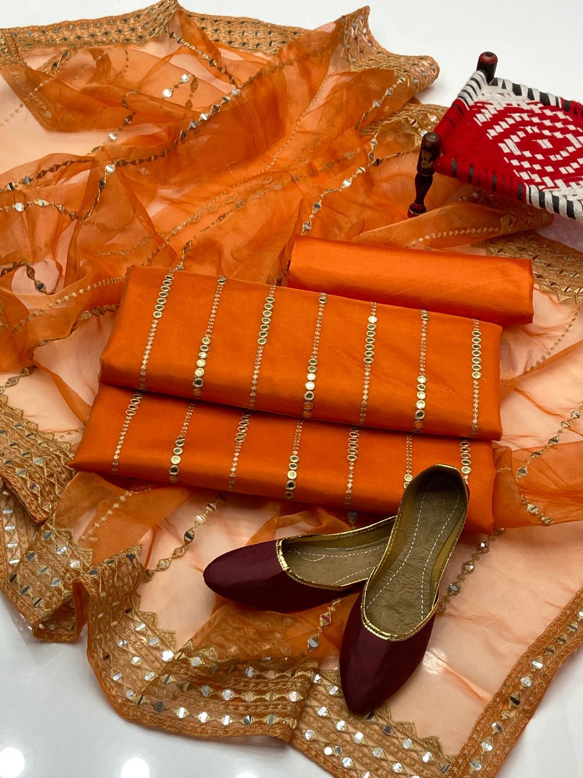 Organza 4PC Sequence Embroidered Dress – Restock Collection