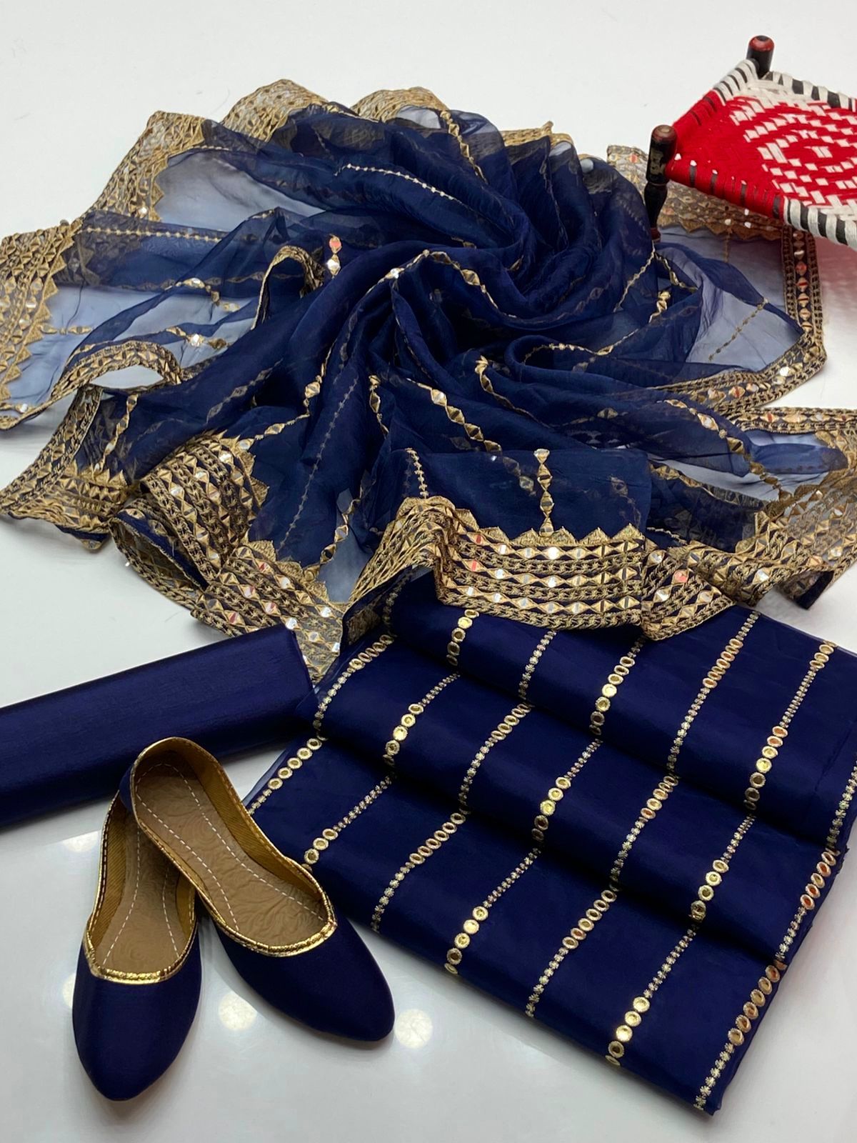 Organza 4PC Sequence Embroidered Dress – Restock Collection