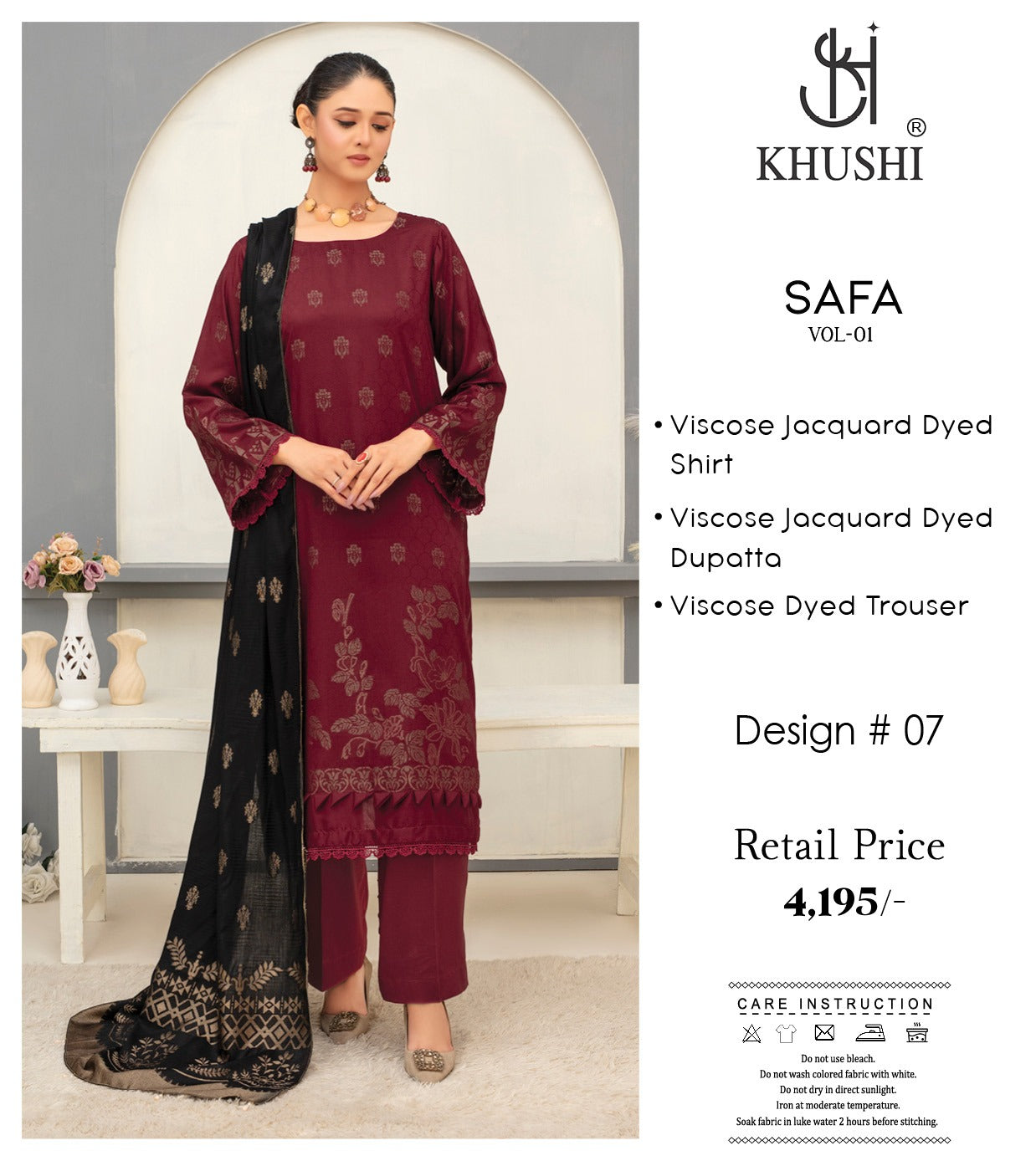 KHUSHI Safa Vol 1 – 2025 (Viscose Linen Jacquard Collection)