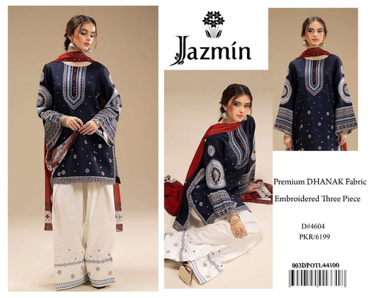 Jazmin 4604 – Premium Dhanak with Digital Wool Shawl
