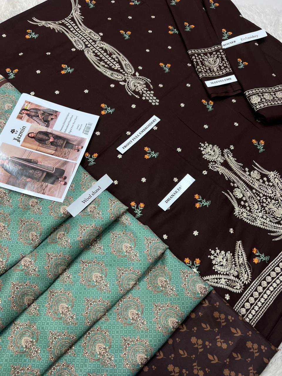 Jazmin 4632 – Premium Dhanak with Digital Wool Shawl