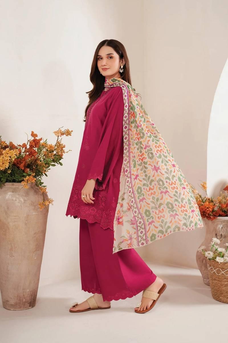 DHANAK 3PC EMBROIDERED