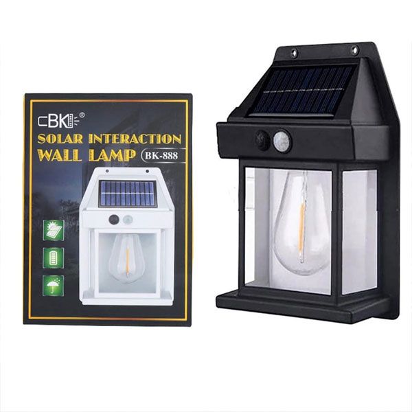 Solar Sensor Wall Lamp – Waterproof Tungsten Filament Outdoor Light