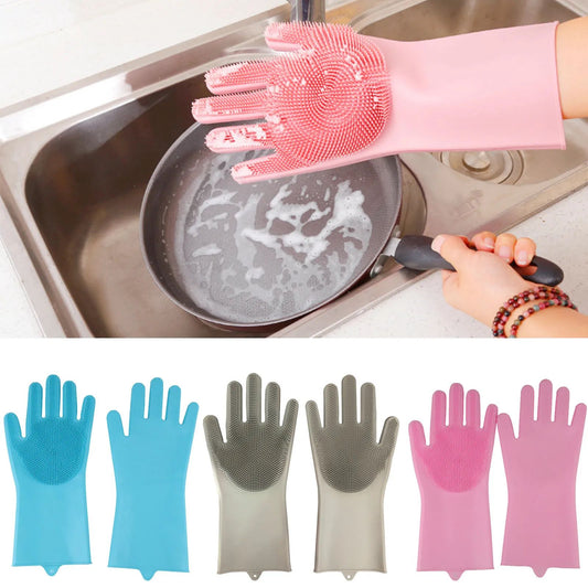 Silicone Waterproof Washing Gloves