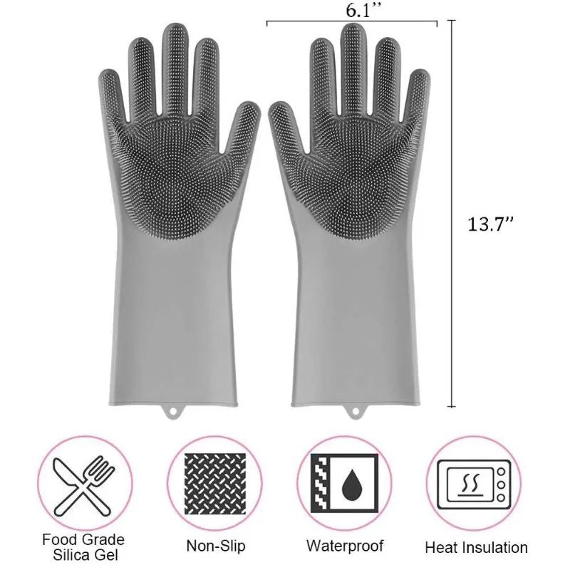 Silicone Waterproof Washing Gloves